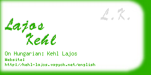 lajos kehl business card